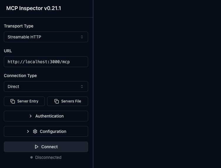 MCP Inspector Connect